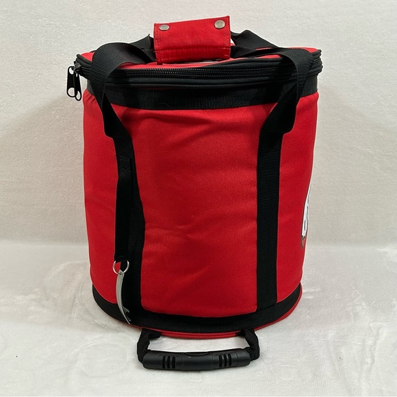 NCAA Utah Utes Large Red Rawlings Collegiate Cooler Baseball Bucket Bag 15”x14”. - Picture 6 of 16